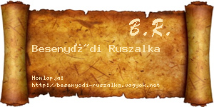 Besenyődi Ruszalka névjegykártya